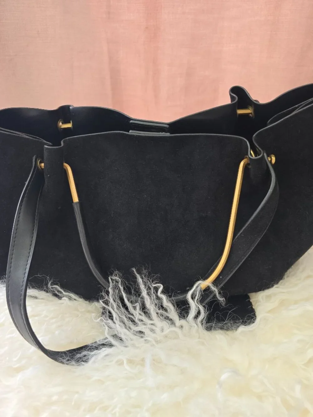 House of Harlow 1960 Black Suede bag with coin purse